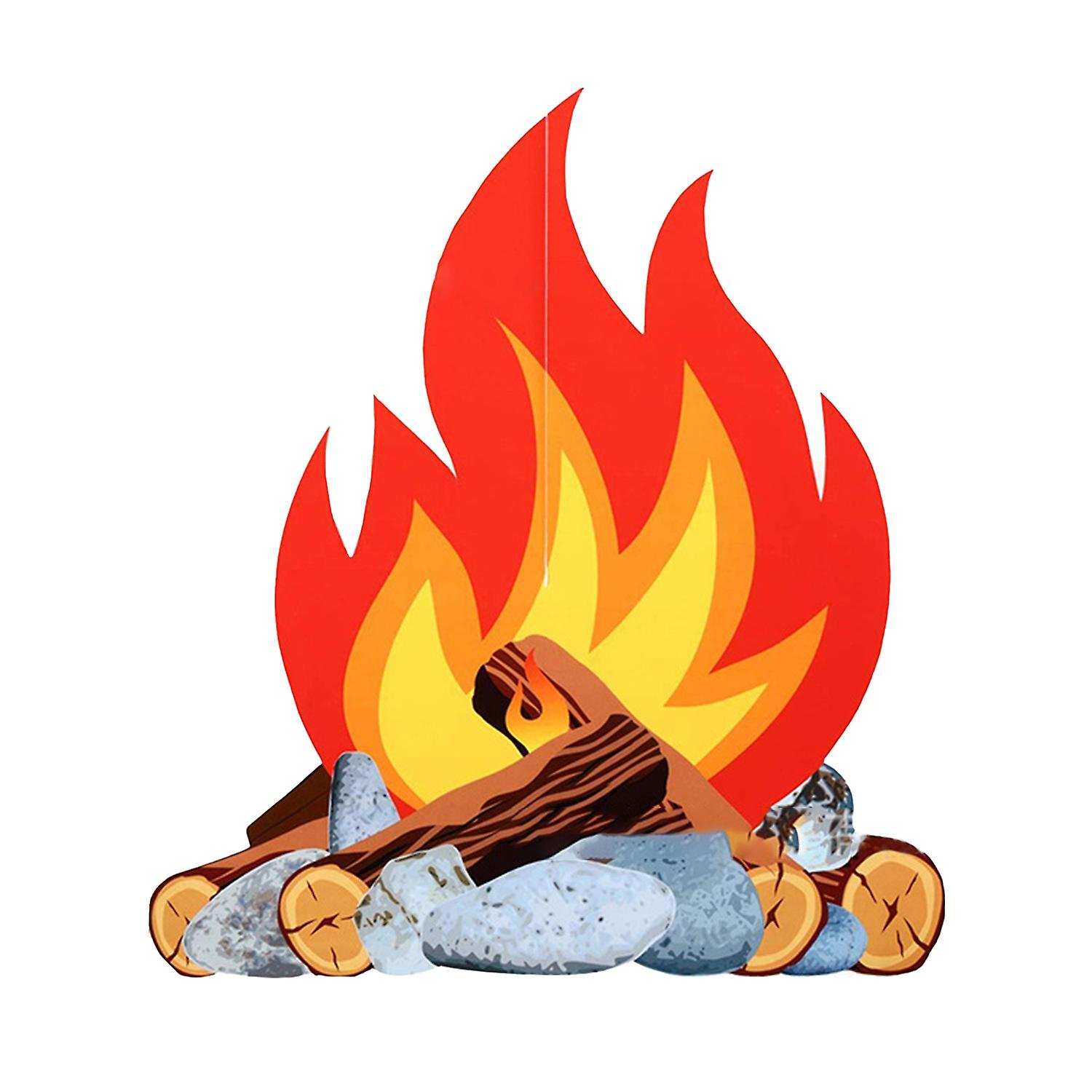 Artificial Fire  Creative Modeling Home Decor 3D Decorative Cardboard Campfire for Summer Camp