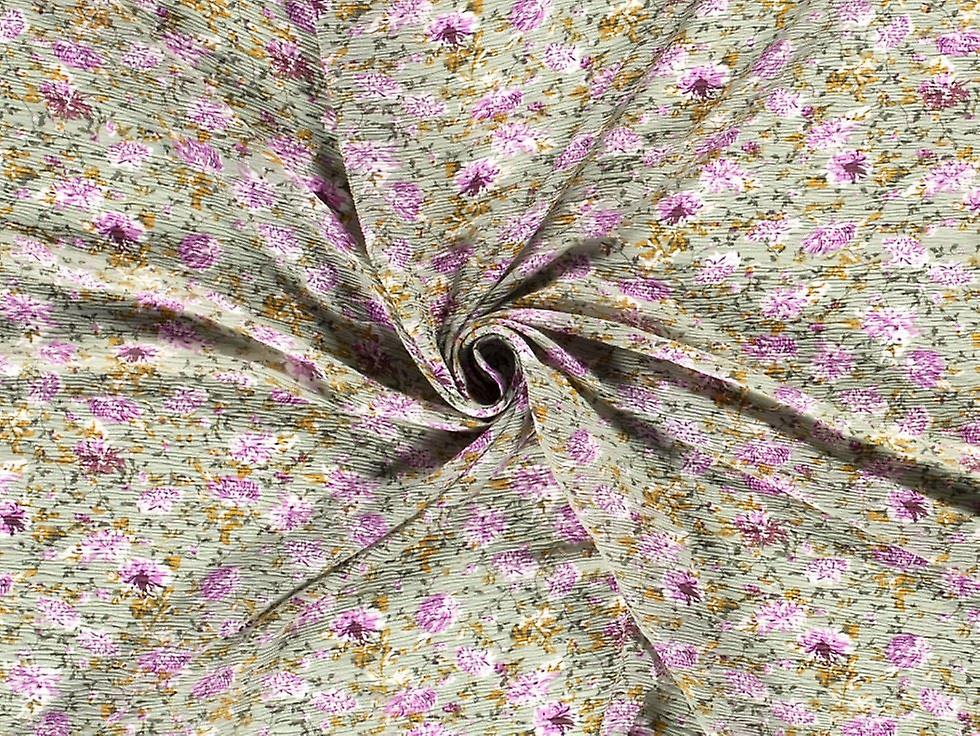 1.4m Crinkle Texture Sheer Chiffon Fabric Green - per metre