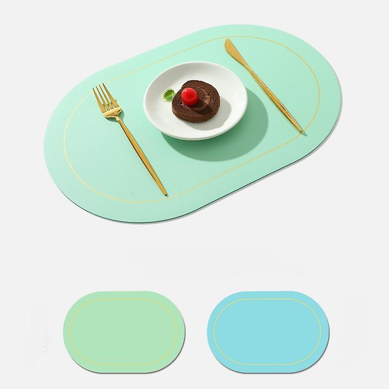 Two-color Double-sided Pu Leather Placemats Set Of 4 Placemats For Dining Washable Anti-slip