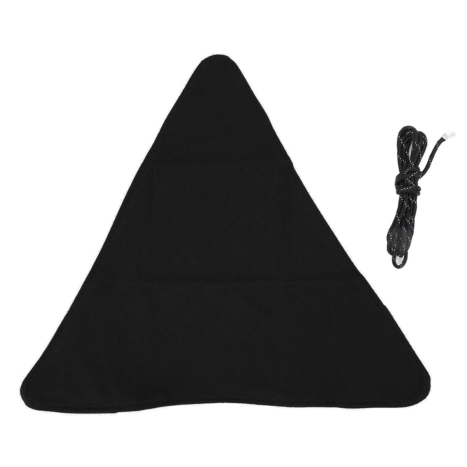 Tripod Stool Cloth Portable Foldable Triangle Stool Cloth Handcraft Anti Scratch Canvas Camping Stool Cloth for Fishing Black