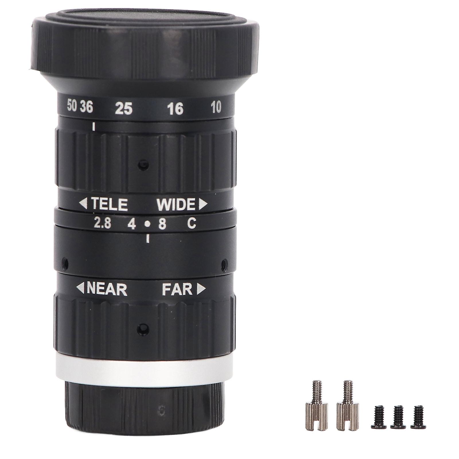 6MP Camera Zoom Lens C Mount 10mm To 50mm Focal Length Manual Aperture High Definition for Industrial Camera