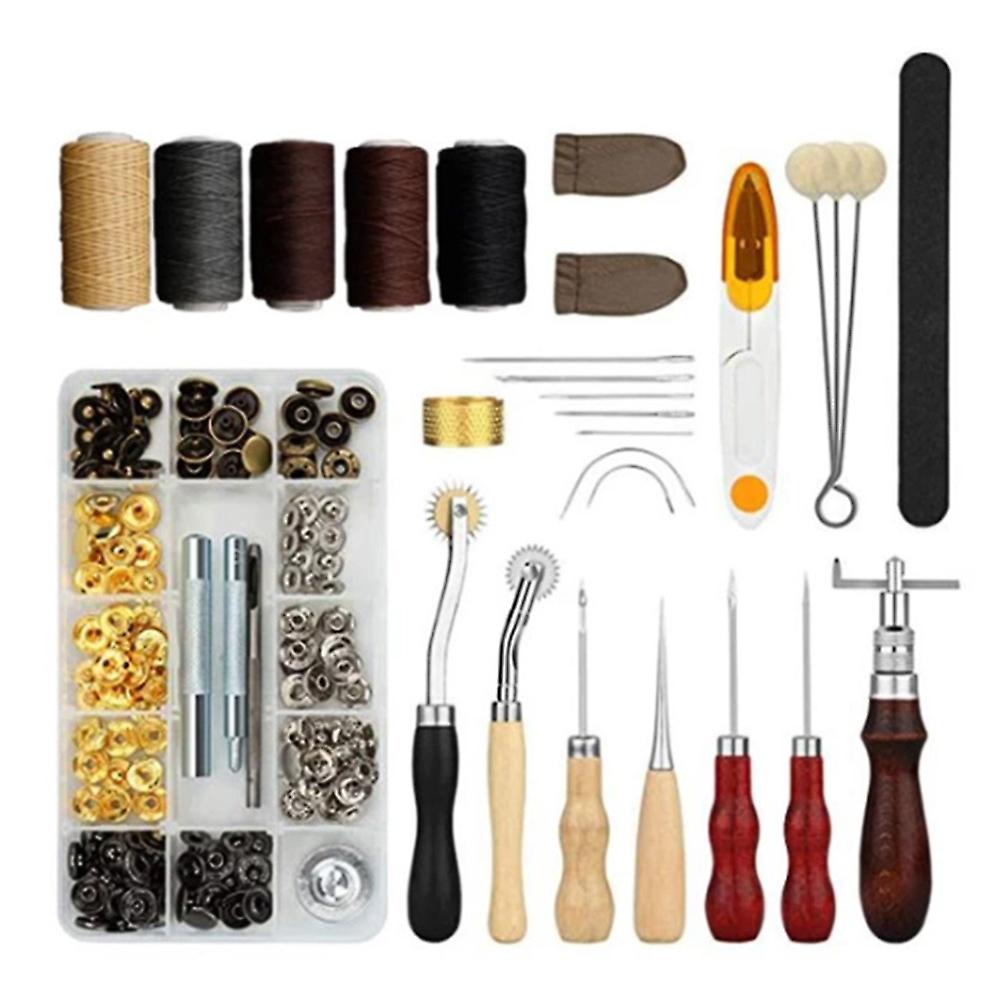 Professional Leather Tool Set 28 Pcs Tool Sewing Craft DIY Hand Stitching