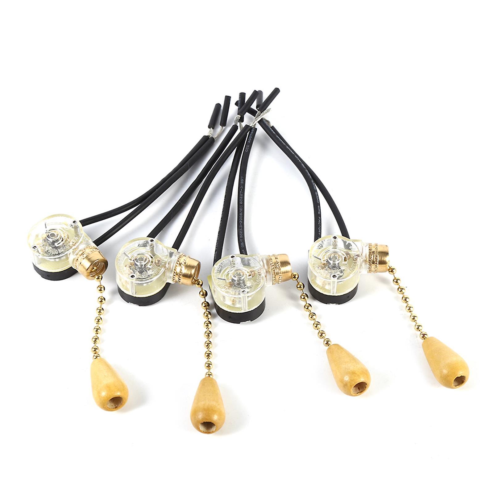 4Pcs Universal Home Ceiling Fan Lamp Wall Light Replacement Pull Chain Cord Switch
