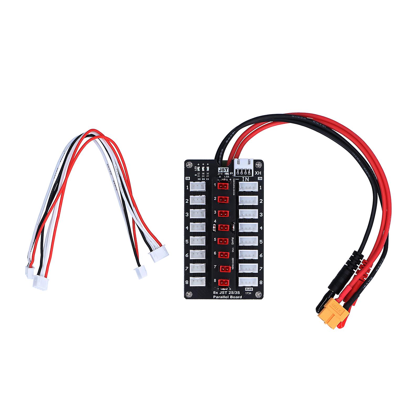 LiPo Charging Parallel Board with JST Plug XH for 2S/3S Lithium Batteries and Common IMAX B6 B6AC Chargers