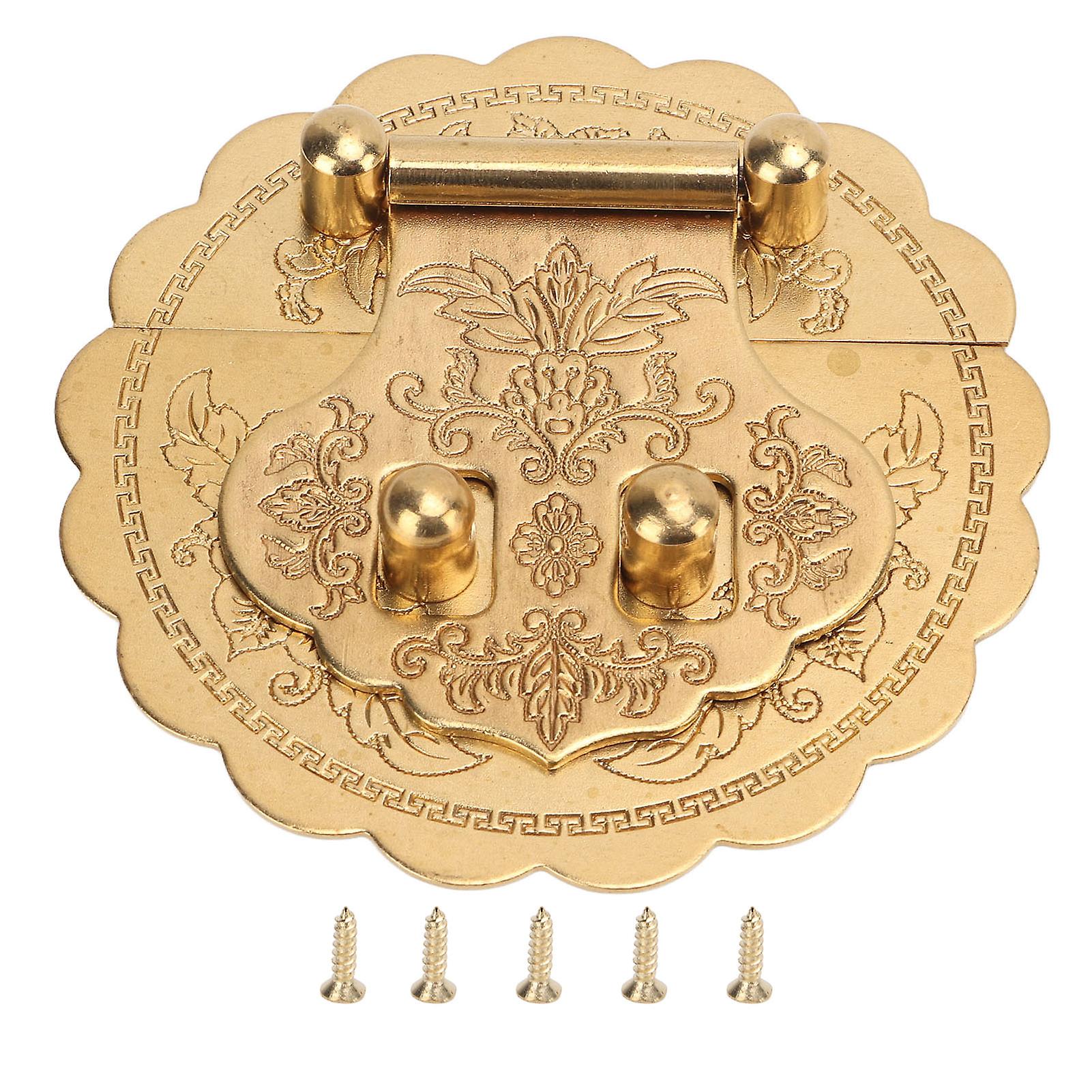 真鍮掛け金バックルロックレトロデザイン直径8cmの錆び抵抗金属ロックキャビネット木箱用