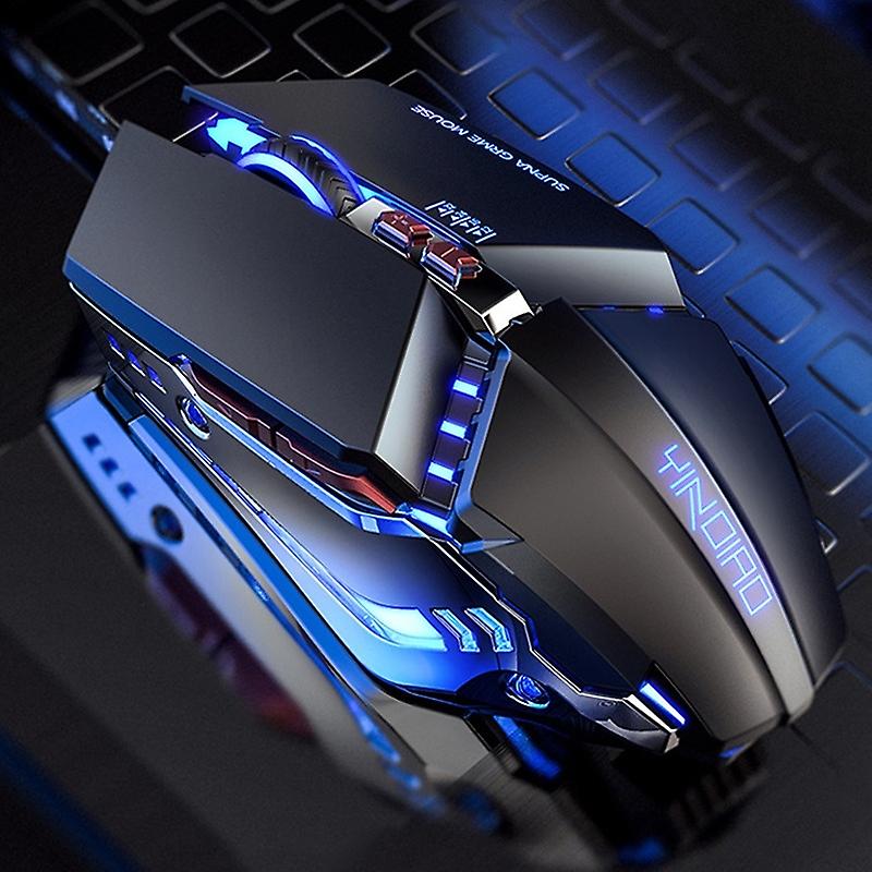 Wired Metal Mechanical Hard Core Macro Mouse, Style: Silent Version