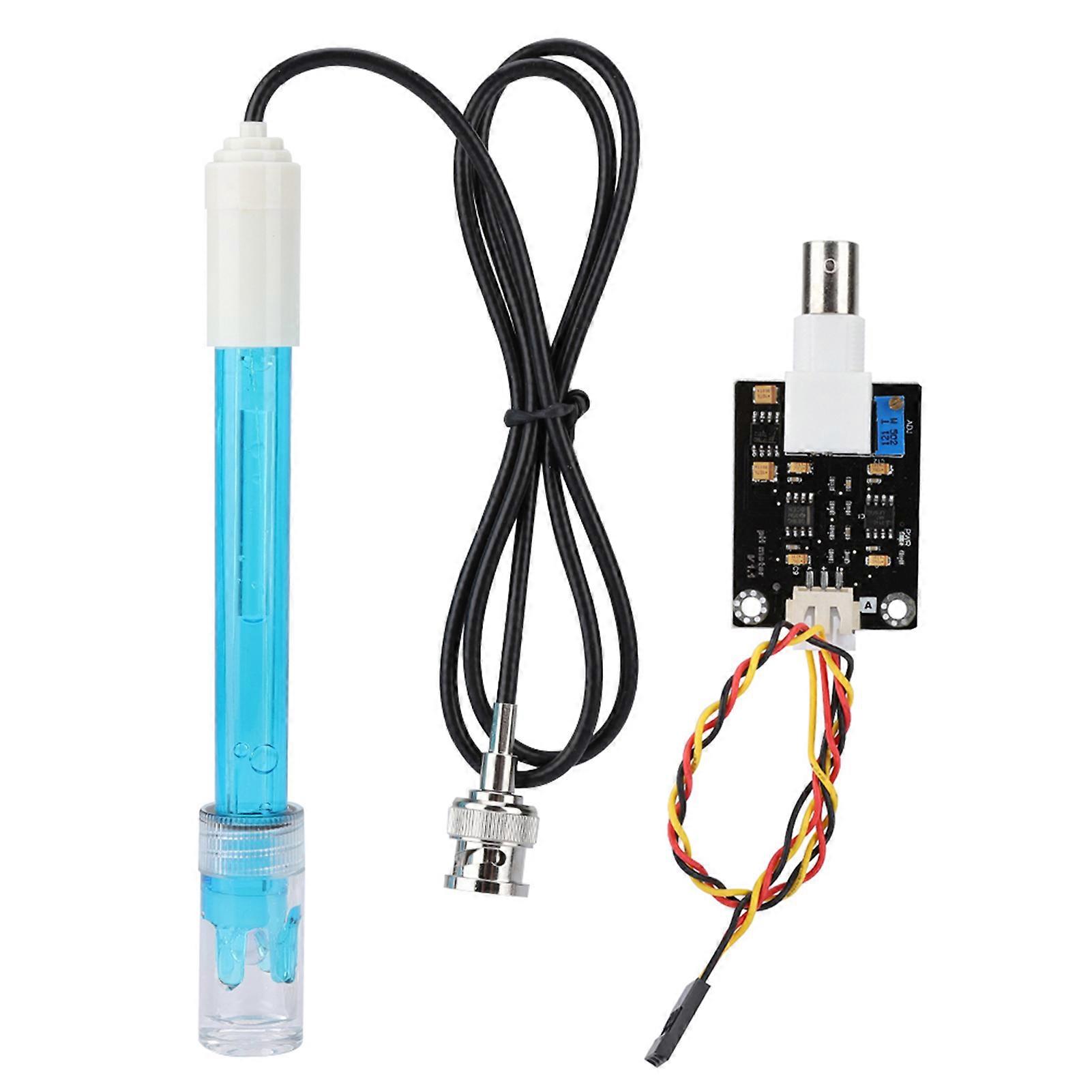 PH Sensor Module with PH Probe Composite Electrode, Accurate Test Code Sensor for Water Quality Measurement and Analysis