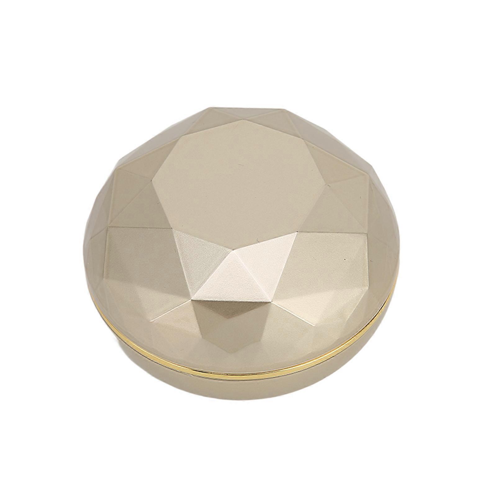 Gold Ring Box with LED Light - Elegant Round Jewelry Display for Proposals and Engagements