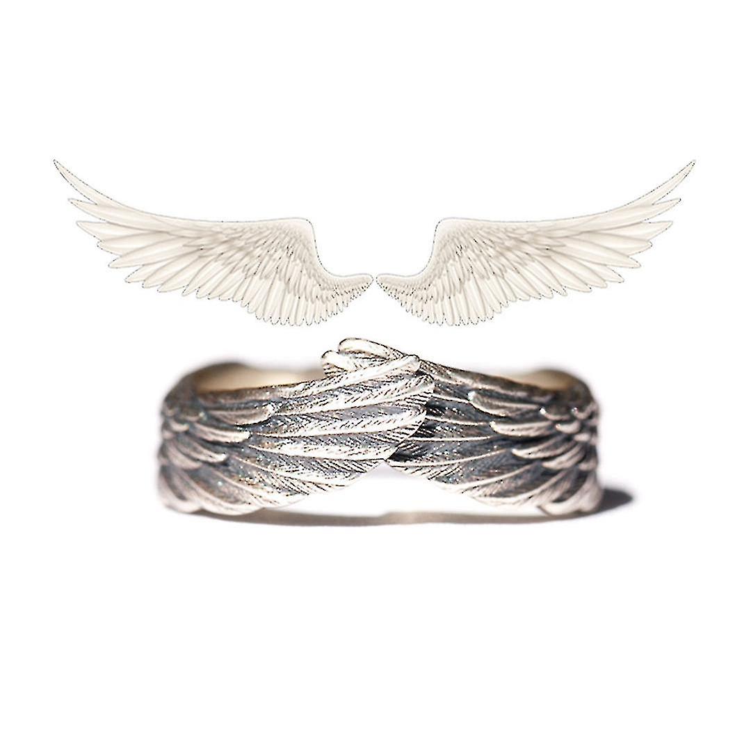 Simples Angel Wings Ring Moda Anel Retrô
