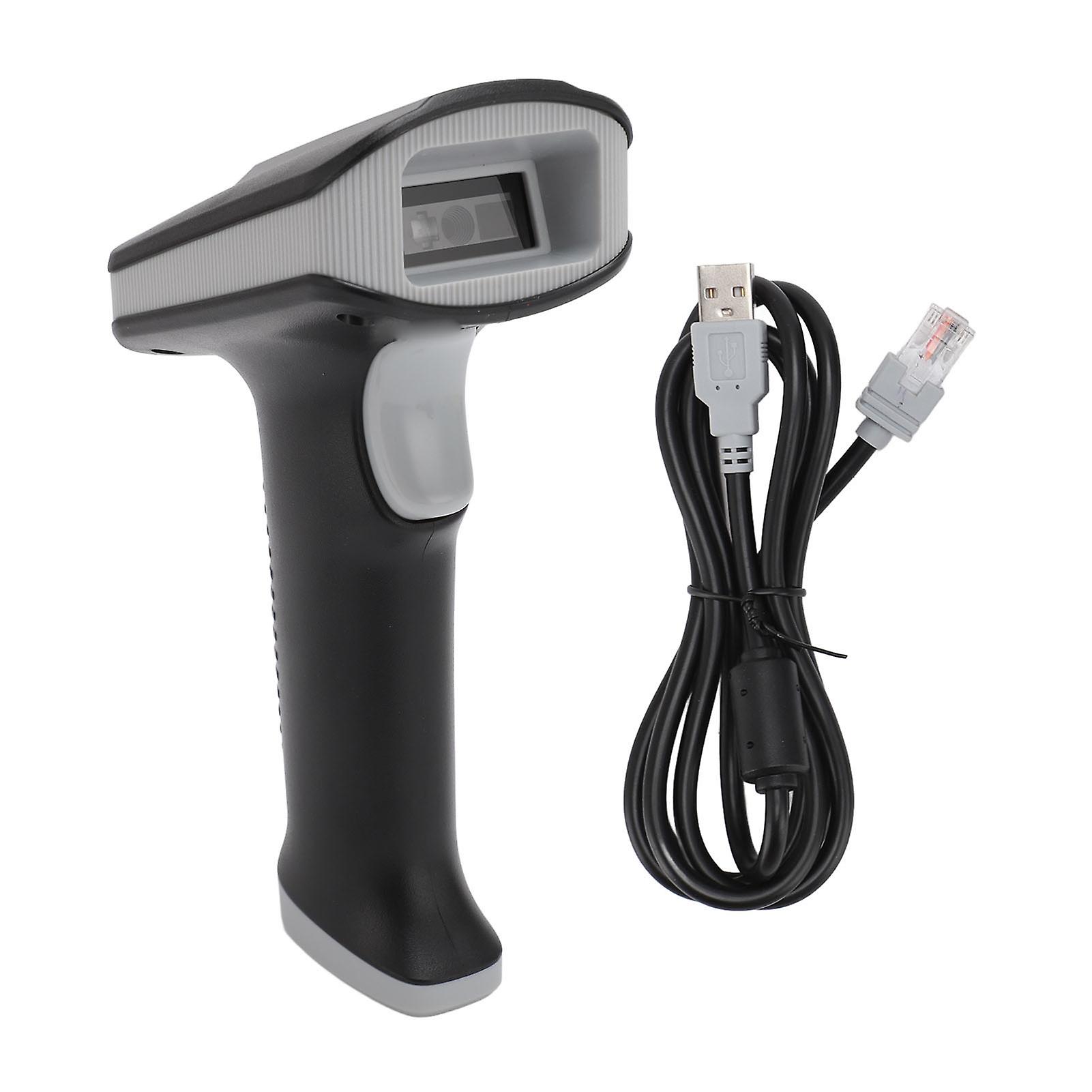 Handheld Barcode Scanner USB Interface 120FPS Button Auto Sensing Continuous Mode Wired Barcode Reader for 1D 2D QR Code
