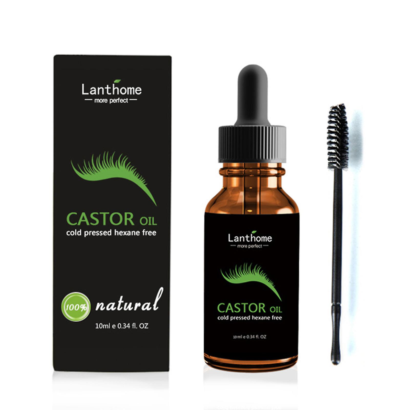 10ml Castor Oil Mascara to Grow Eyebrows Portable Mild Mascara with Eyelash Brush Easy to Use New