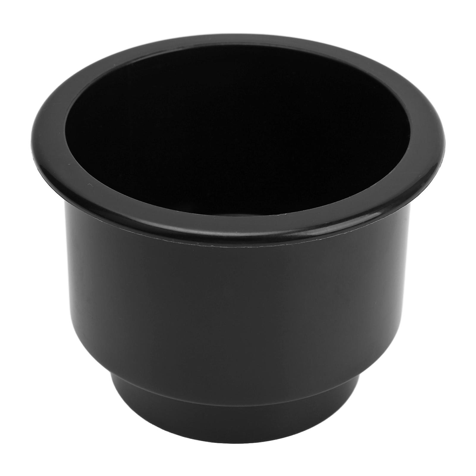 Cup Holder with Drain Hole, Easy to Clean, Smooth Surface, Recessed Cup Holder for RV, Yacht, Truck, Black