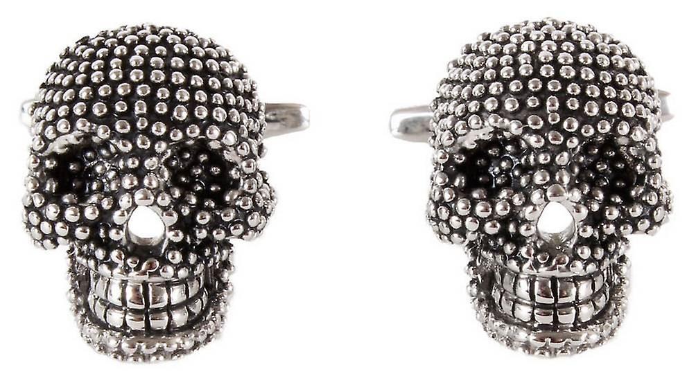David Van Hagen Skull Cufflinks - Silver