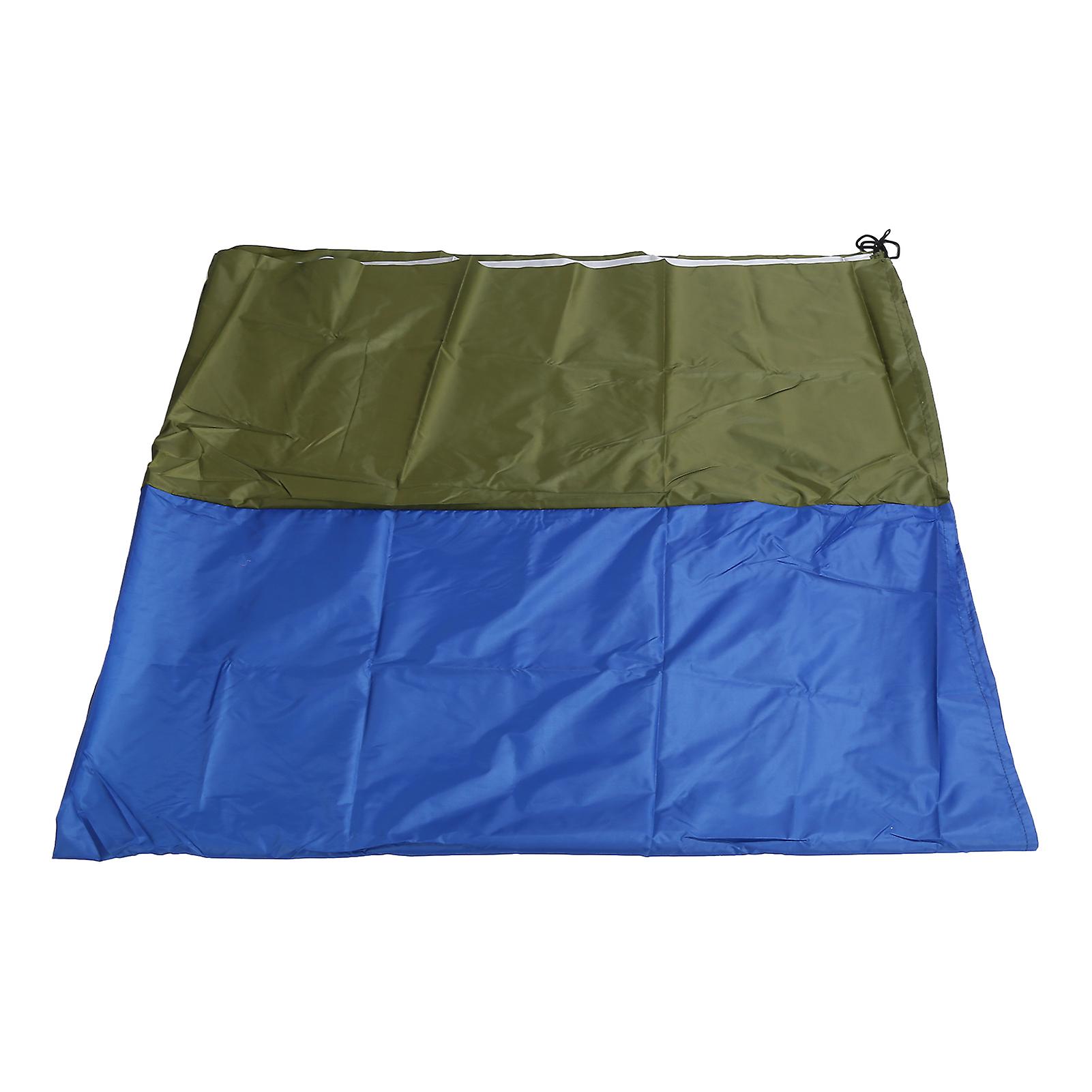 Insulation Sunshade Multipurpose Sandproof Waterproof Beach Camping Mat for OutdoorDouble Color (Green Blue)