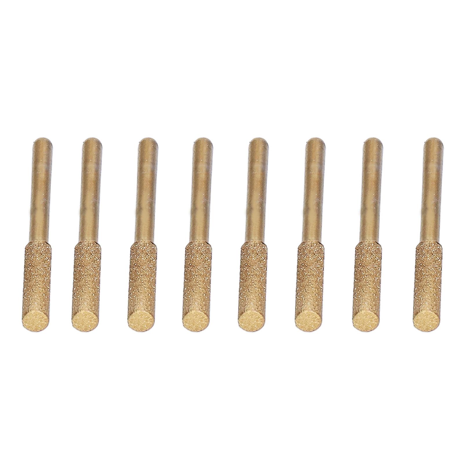 8Pcs Electric Saw Sharpener 5.5mm Titanium Emery Polishing Tools