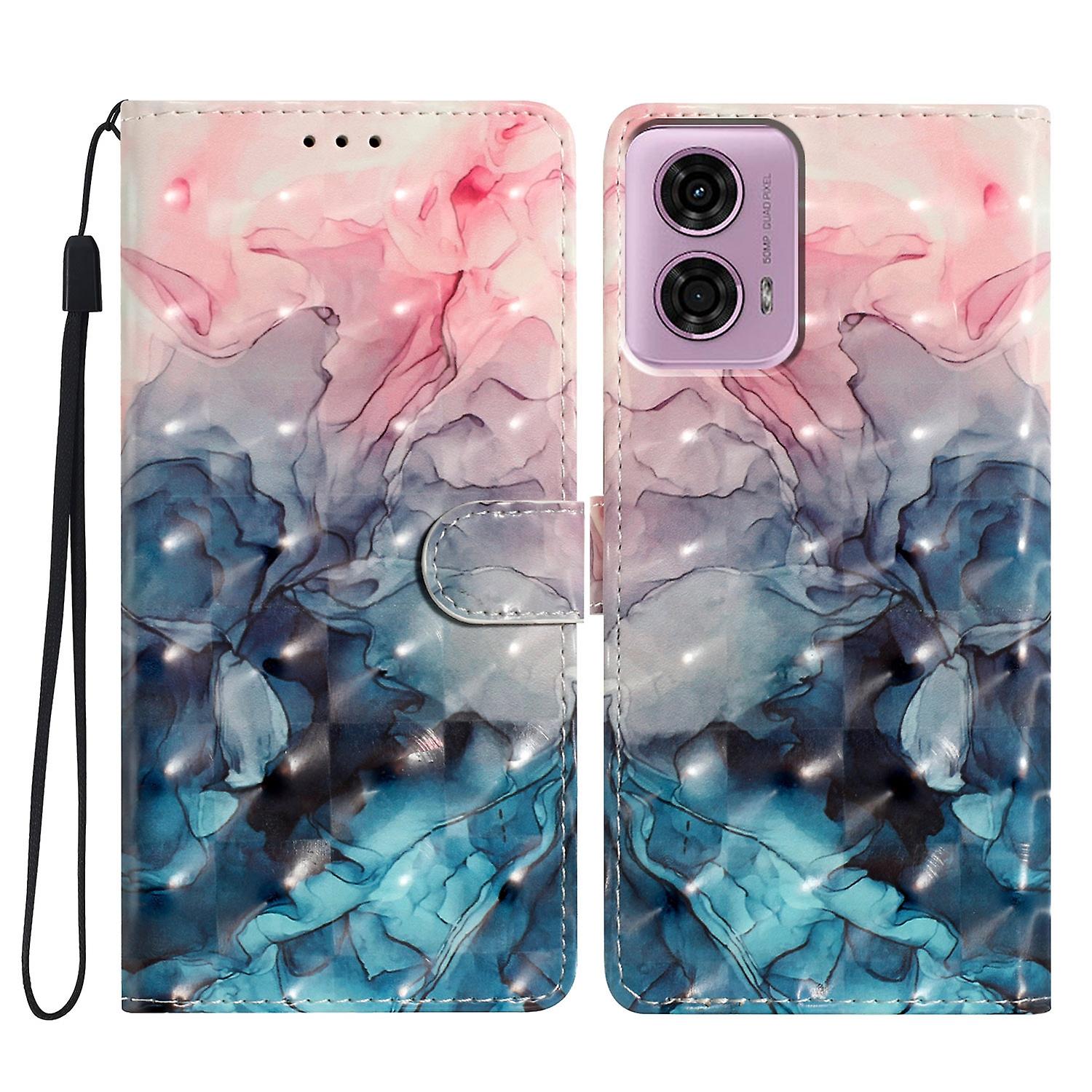 3D Pattern PU Phone Case For Motorola Moto G34