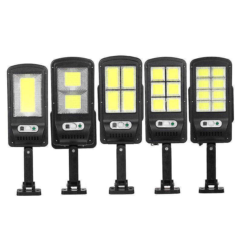 Led Cob Solar Wall Light Garden Security Street Lamp Pir Motion Sensor + Remote