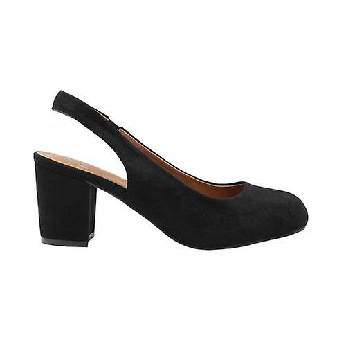 Where's That From Womens/Ladies Edith Suede Sling Back Wide Block Heel Shoes