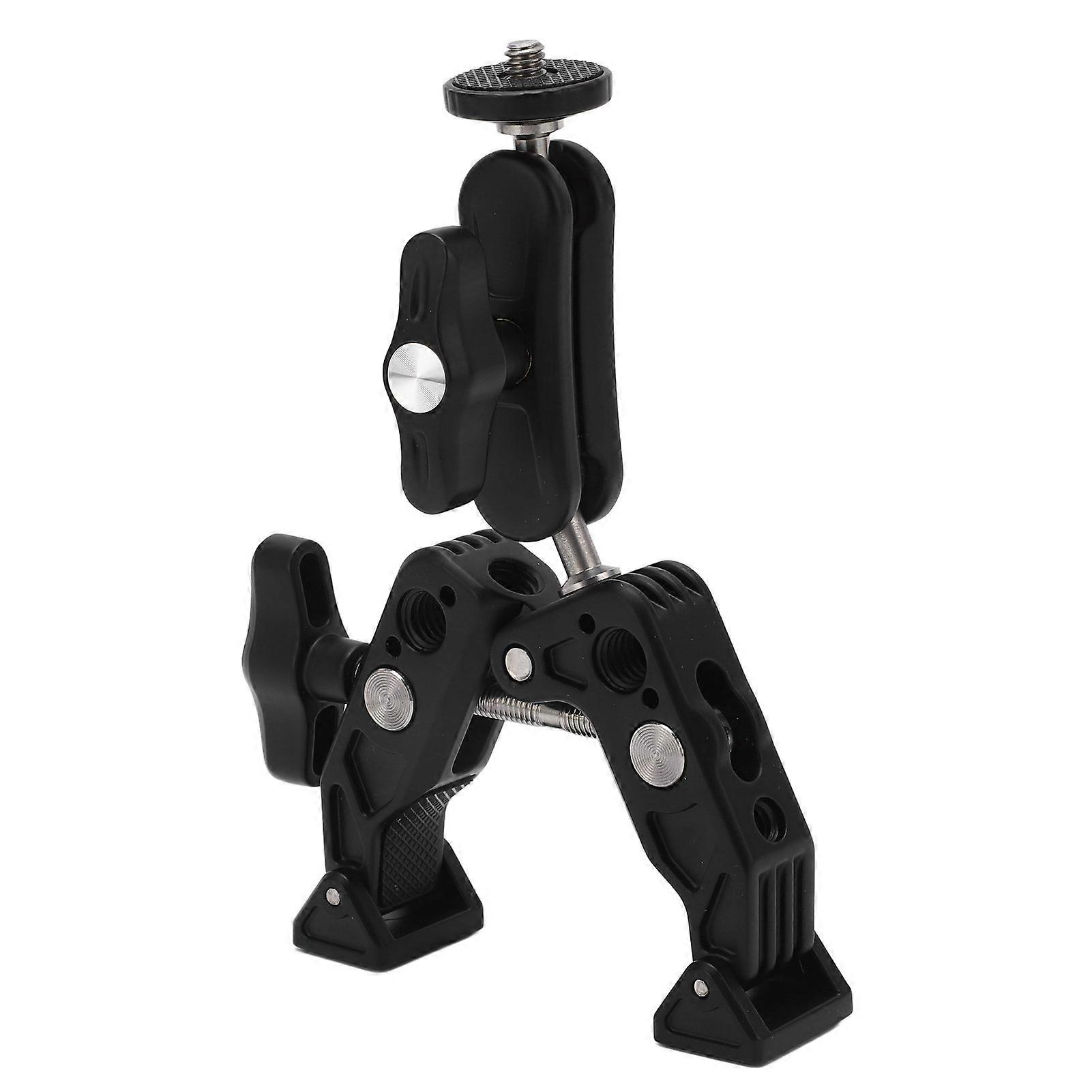 Camera Clamp Mount Multifunction Universal C Shape Professional Double Ball Head Adapter For Monitor