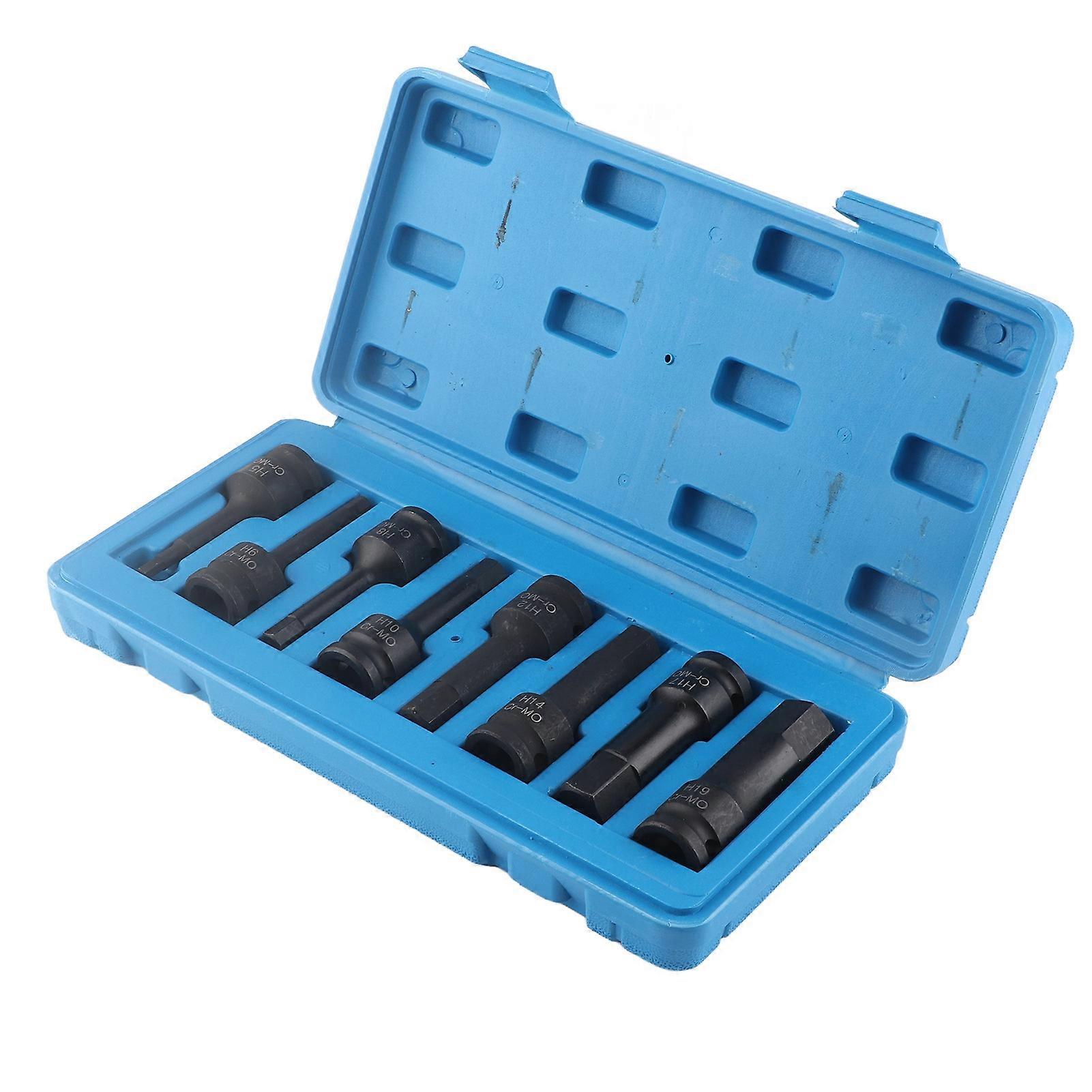 8pcs 1/2" Inch Drive Air Allen Hex Key Bit Socket Set H5h19