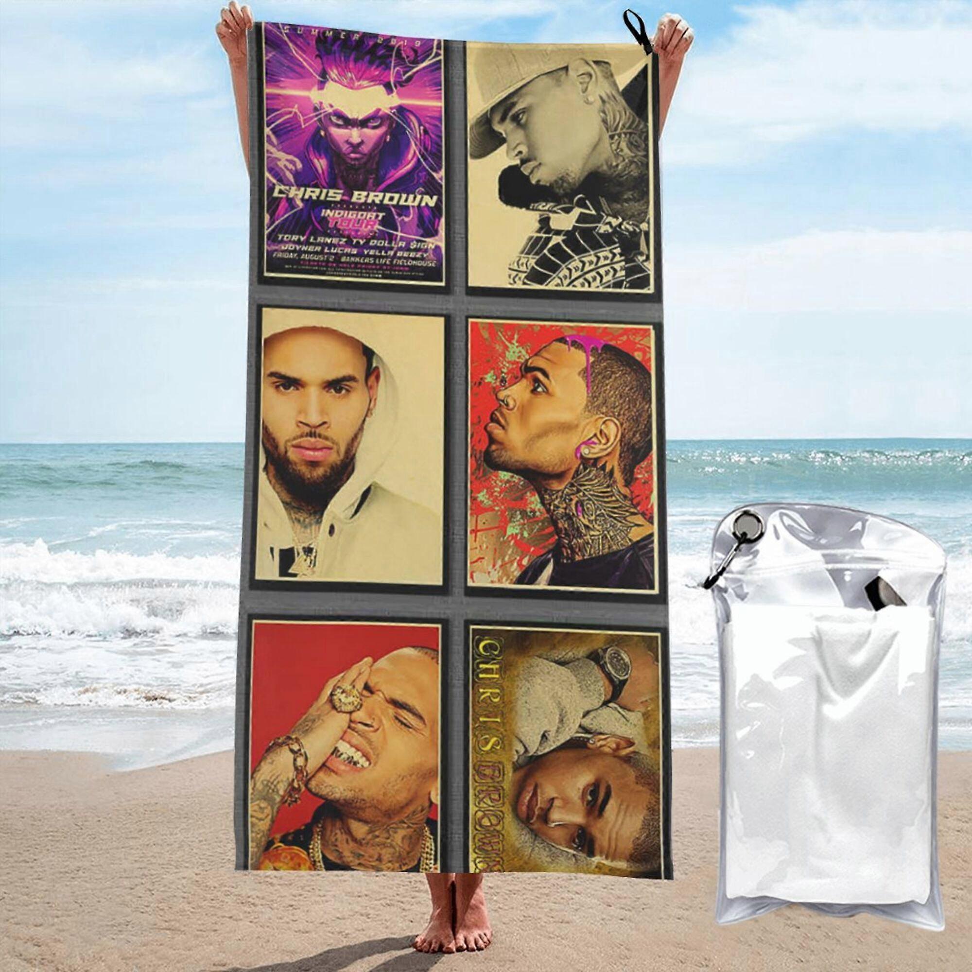 a1002 Chris Brown Quick Beach Håndkle zjjh1002