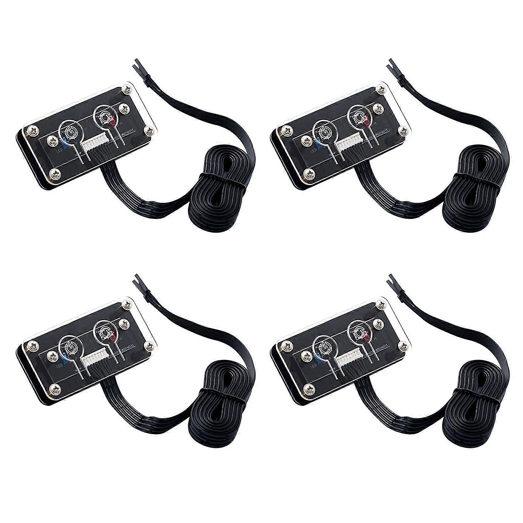 4x Desktop Computer Switch External Power Switch Power Button+restart Button Pc Case Power Supply B