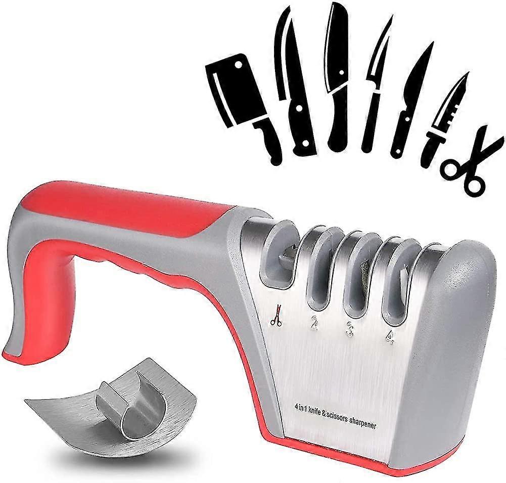 Manual Knife Sharpener Knife Sharpener 4 Levels Professional Knife Sharpener