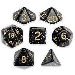 7 Die Polyeder Set in SamtBeutel, Stardust