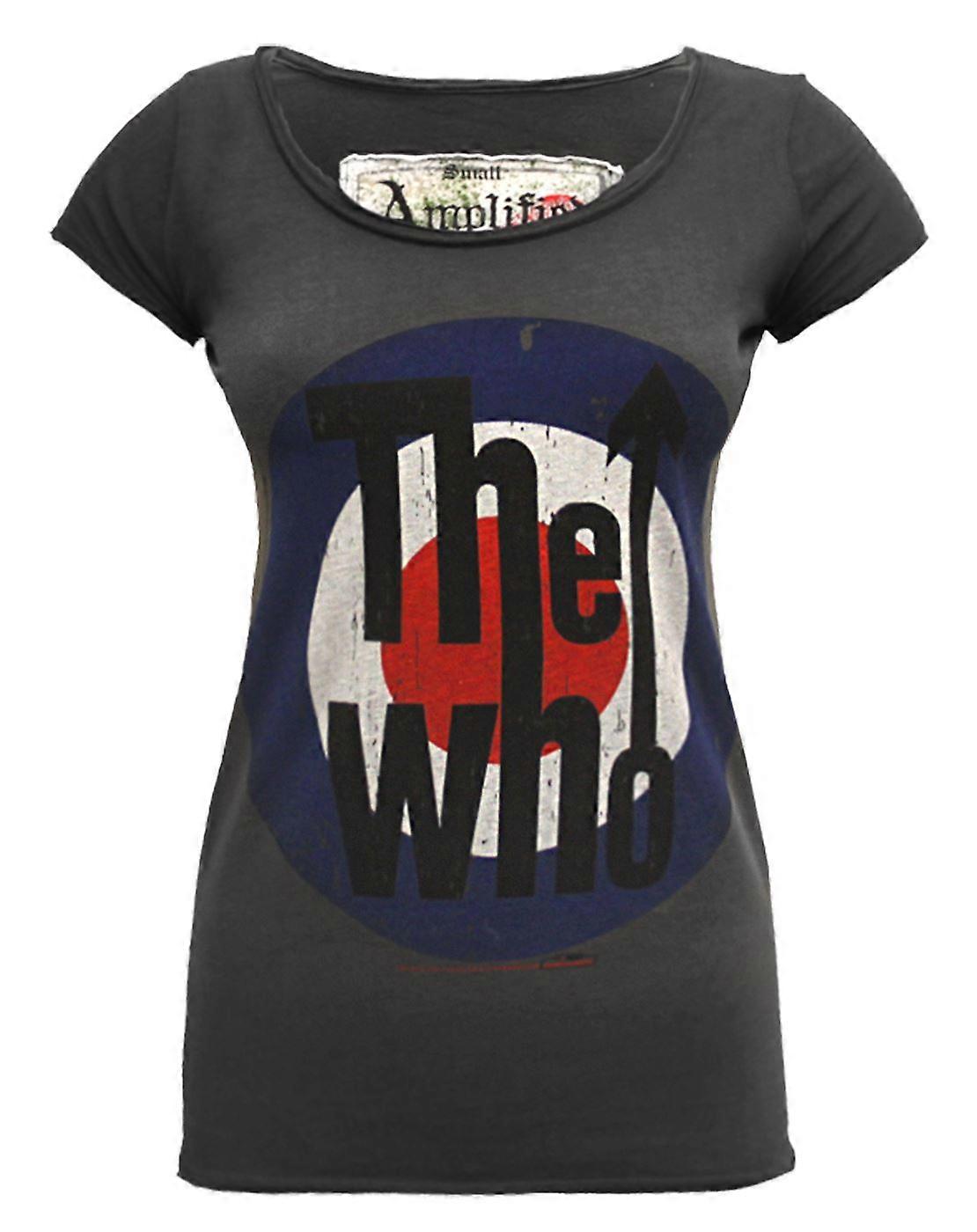 Amplified Clothing Womens Short Sleeved T-Shirt Grey The Who