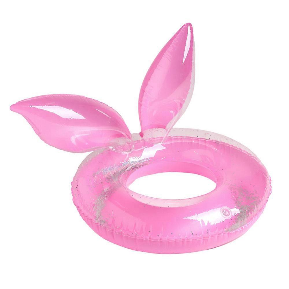 Inflatable Pool Float Ring and Lounger Filled with Sparkle Confetti,Bunny Ears Swim RingNEW1