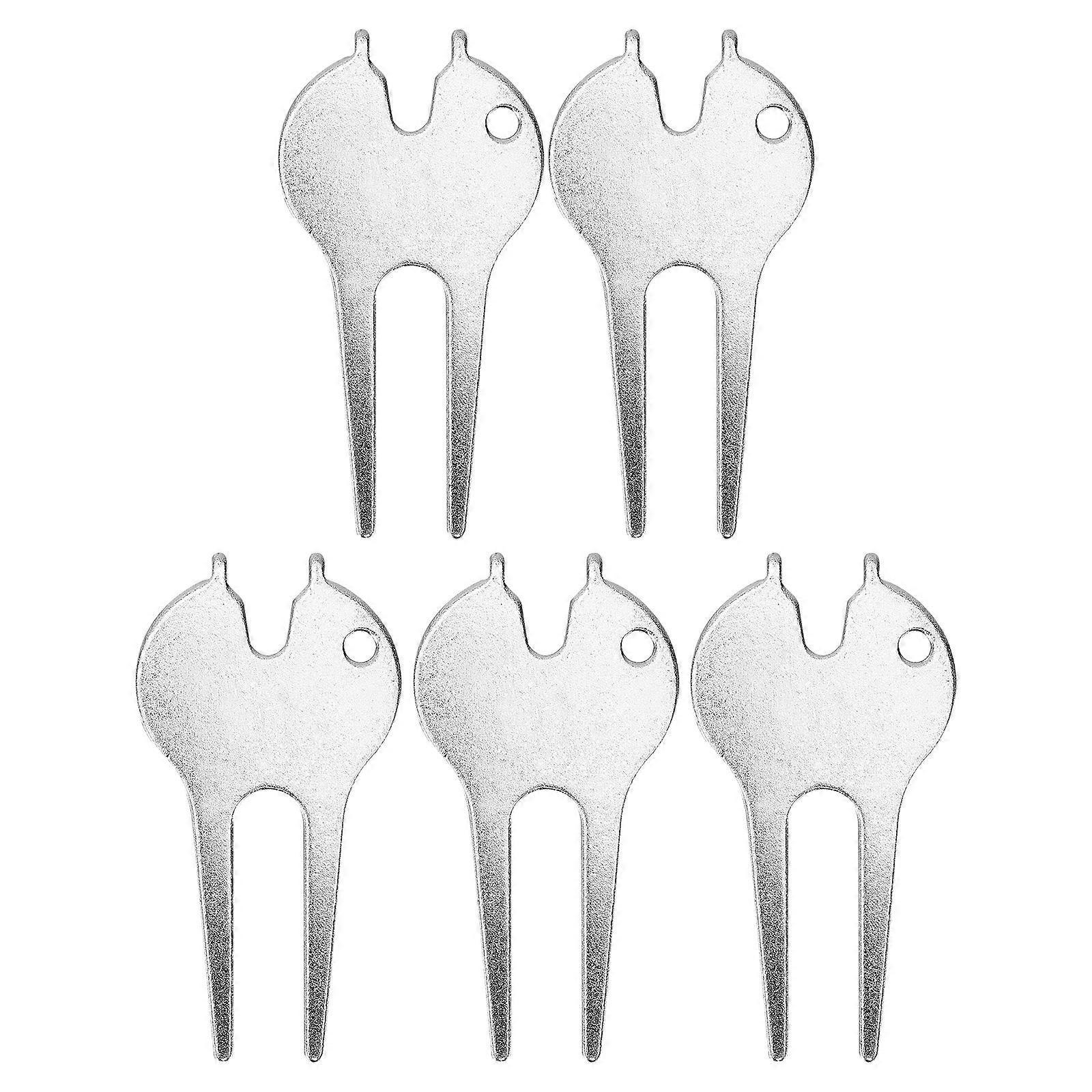 5Pcs Golfs Divot Fork Professional Golfs Divot Repairing Tool Portable Divot Fork for Golfing Training