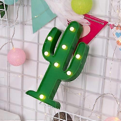 Creative Cactus Shape Warm White Led Decoration Light
