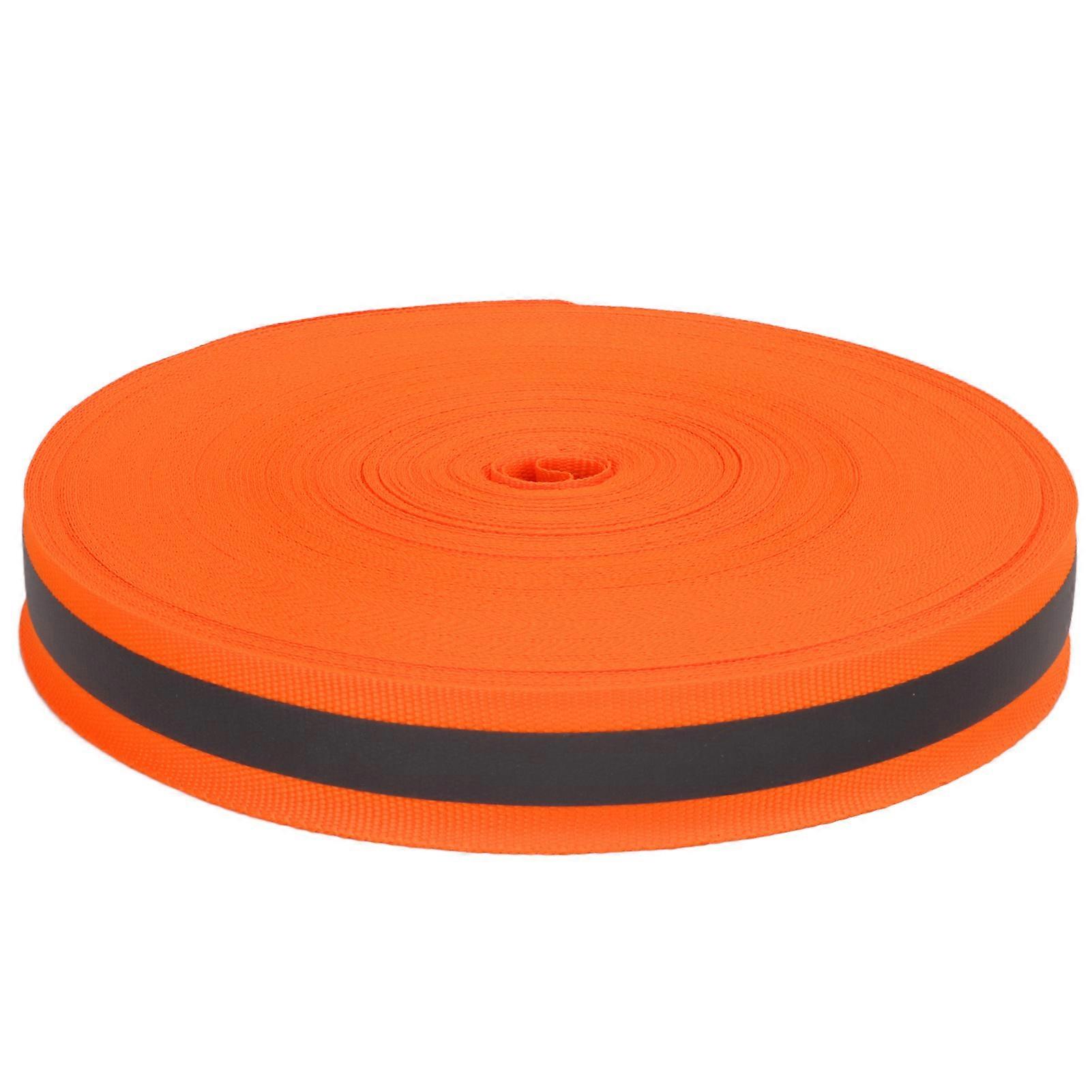 Reflective Ribbon Soft Durable Flexible Fluorescent Ribbon for Improving Night SafetyFluorescent Orange