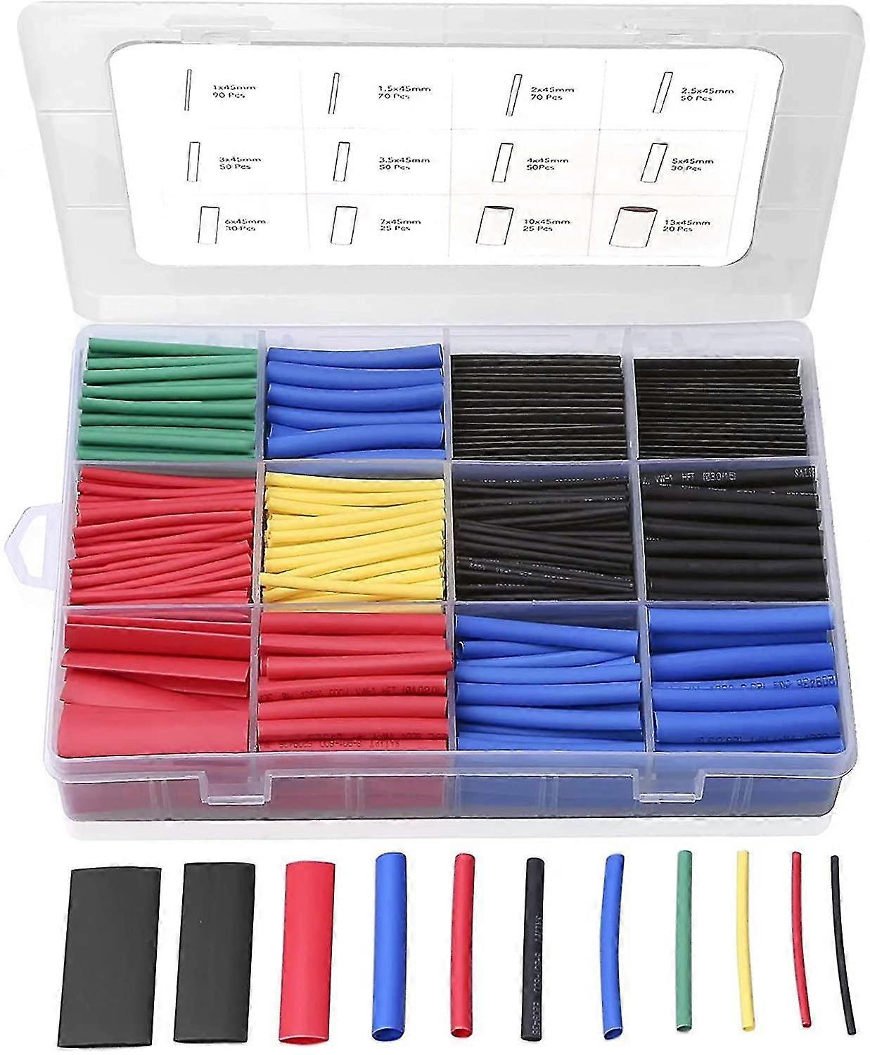 heat shrink tubing, 560pcs heat shrink tubing assorted electrical wire cable