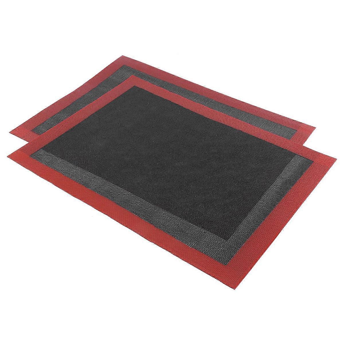 2 Pcs Silicone Baking Mat Sheet,Non-Stick Oven Liner Perforated Mesh Pad,Baked Bread Mat,Double-Sid