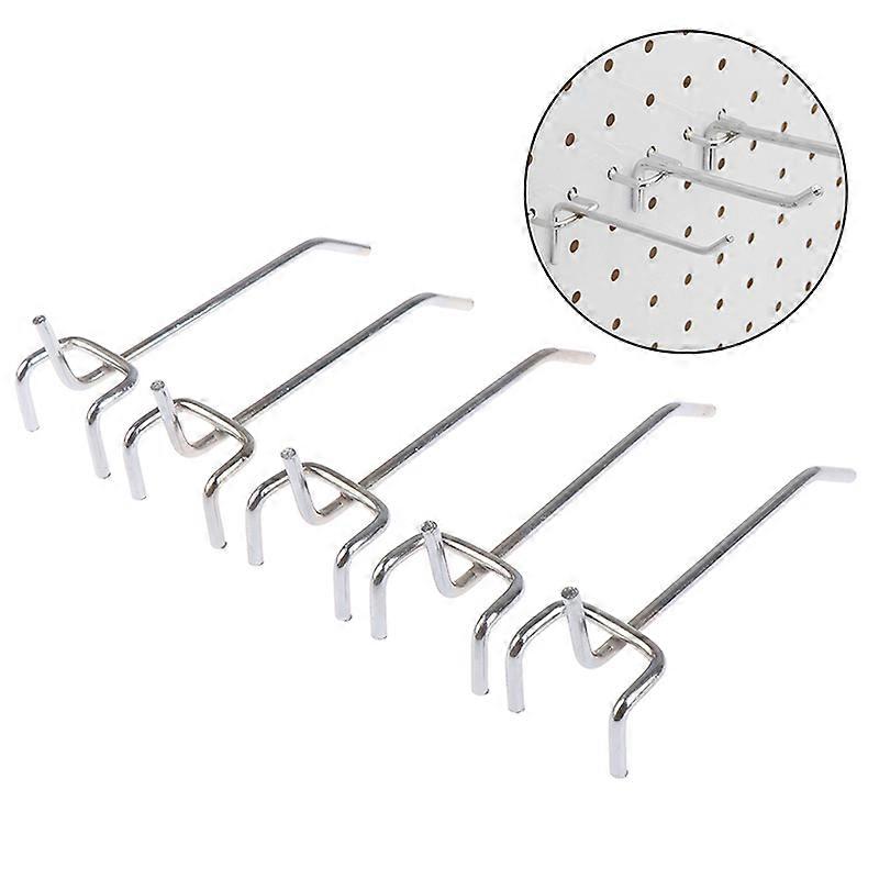 5 Shelf Hooks Supermarket Shelf Triple Leg Hooks Hole Board Hooks Perforated Wall Storage Triangle Hole Board Hooks