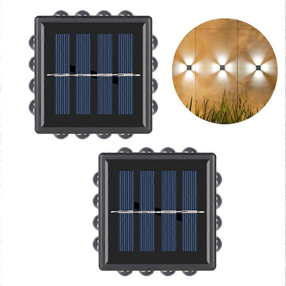 Two Piece Four-Shot Solar Charging Wall Light Landscape Lamp Lighting Decoration for Ourdoor Garden