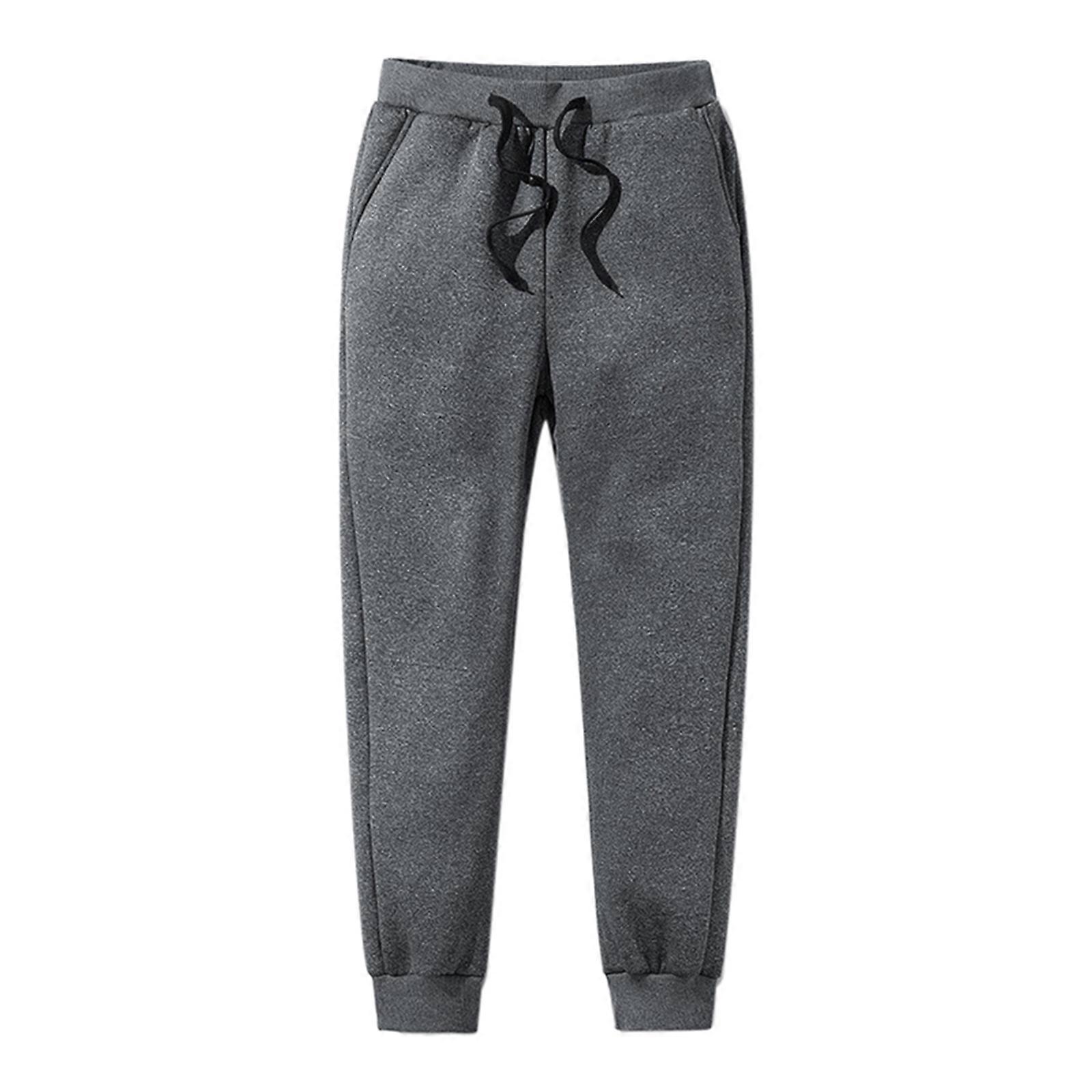 Man Thermals Fleece Trousers Thickened Fleece Lined Casual Sports Trousers Winter