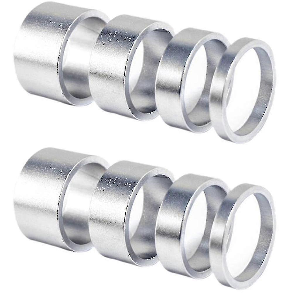 4pcs/set 5/10/15/20mm Aluminum Alloy Headset Stem Spacer,silver