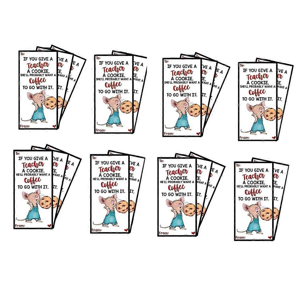Appreciation Greeting Card for Teacher,If You Give Your Teacher A Cookie Book,Cards with Unique App