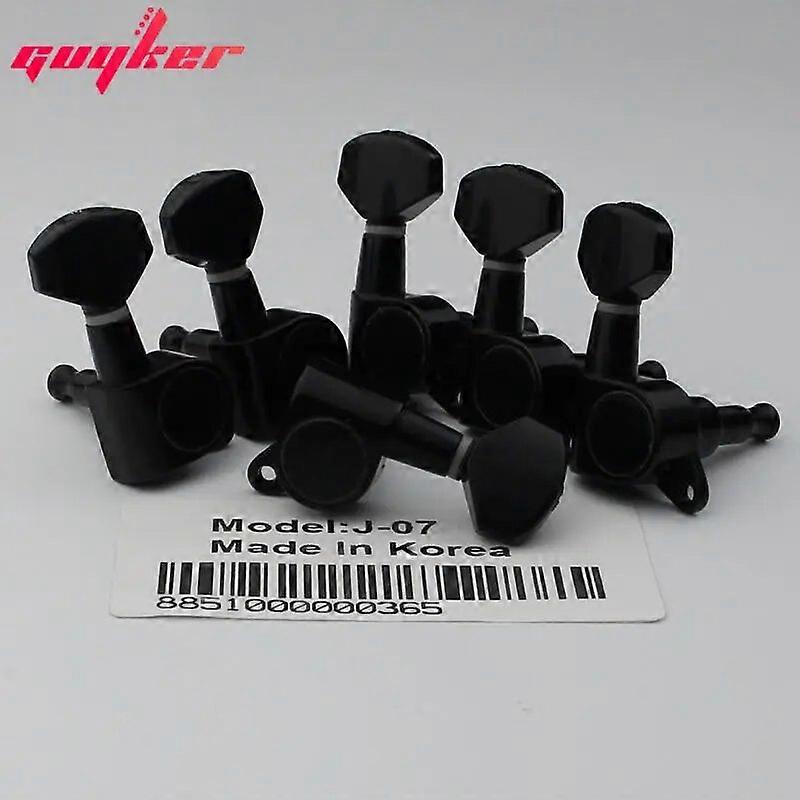 6R Svart Gitarr Tuning Peg Key Tuner Maskinhuvud För Sta J07
