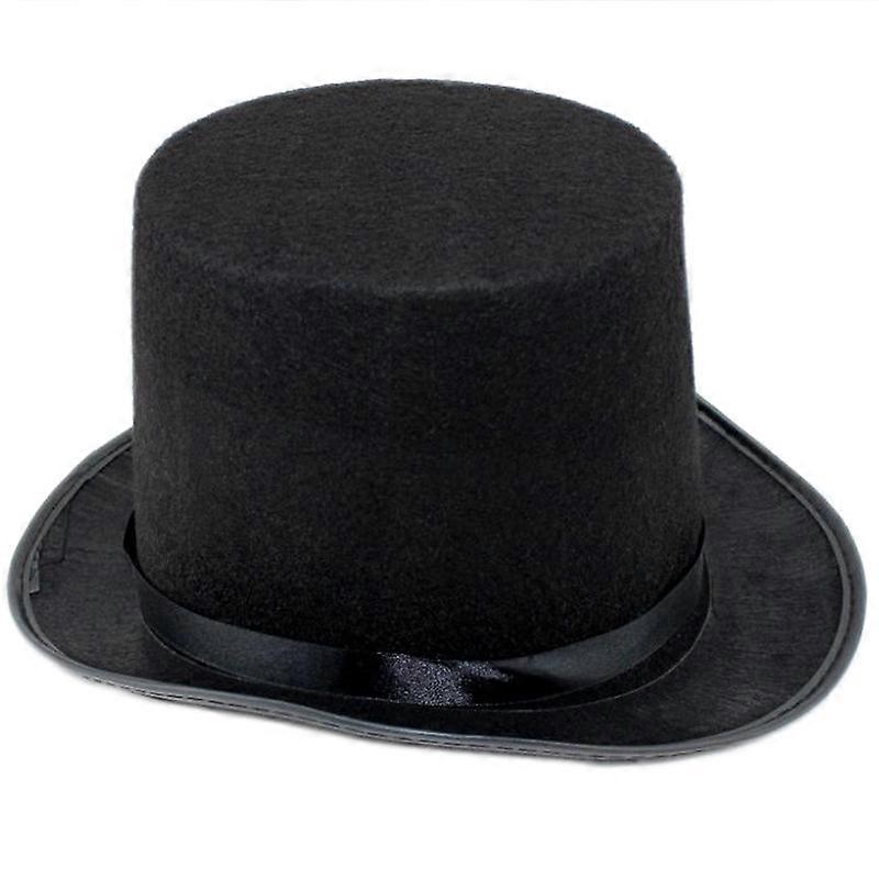 Bristol Novelty Unisex Wool Effect Top Hat Black