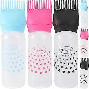 6pcs Root Comb Applicator Bottle Hair Color Applicator Bottles For Hair Coloring Dye Hair Oiling Care Tw