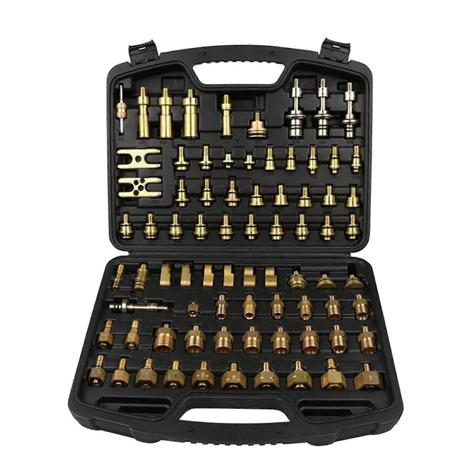 77-Piece Car Air Conditioning Leak Detector Tool Kit Pure Copper, Comprehensive Leak Detection