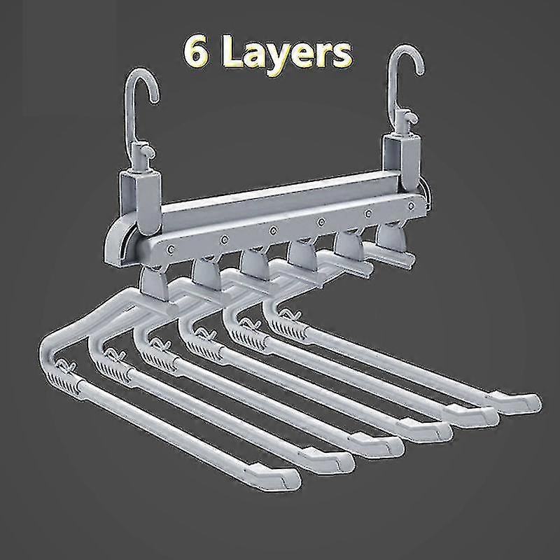 Telescopic Multifunctional Pants Rack Multi-layer Folding Pants Hanger Wardrobe Storage Pants Hanger