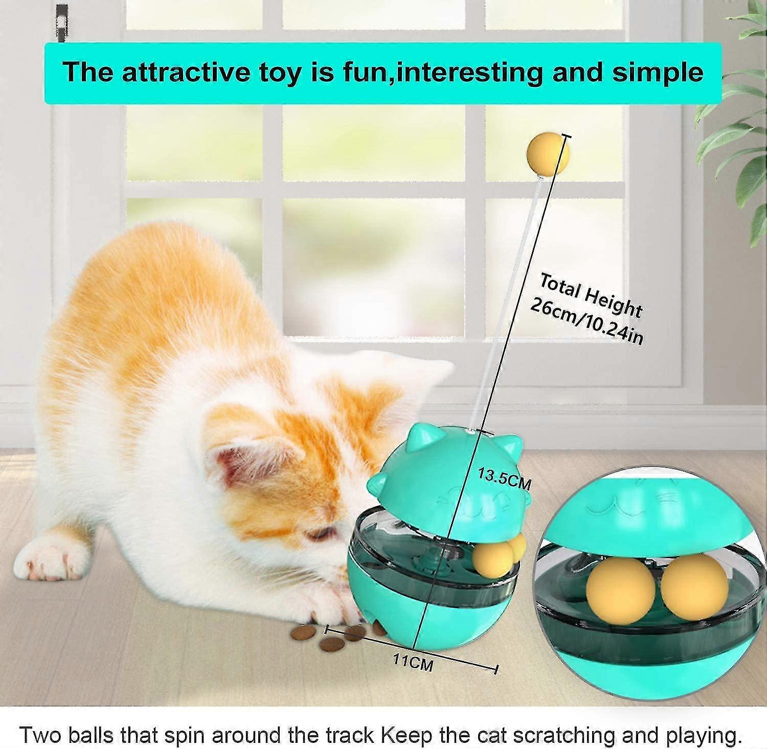Cat Mug Toy 4 In 1 Interactive Cat Toy With Stick Cat Ball Toy Cat Slow Feeder Food Dispenser Toy
