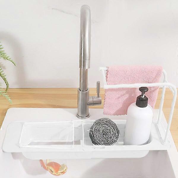 Retractable Sink Rack,Expandable Storage Drain Basket Rack Adjustable S