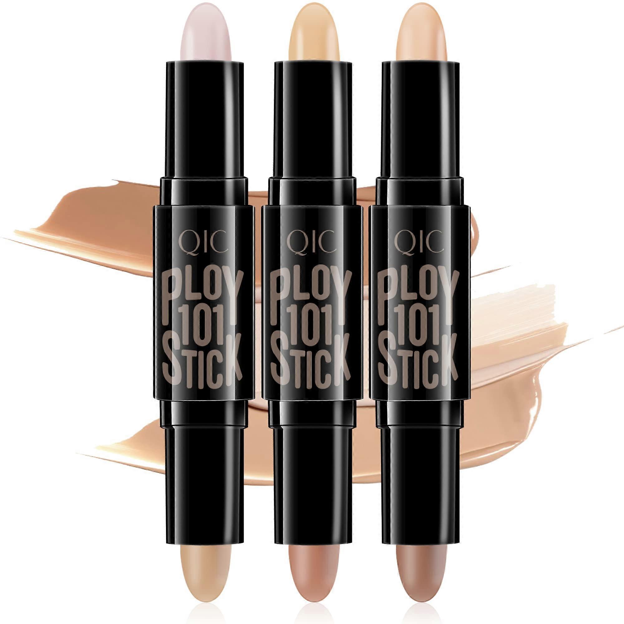 Contour Stick Set, Contour Concealer Highlighter Stick, 6 Color Double-end Make up Body Face Highlighter & Shading Sticks