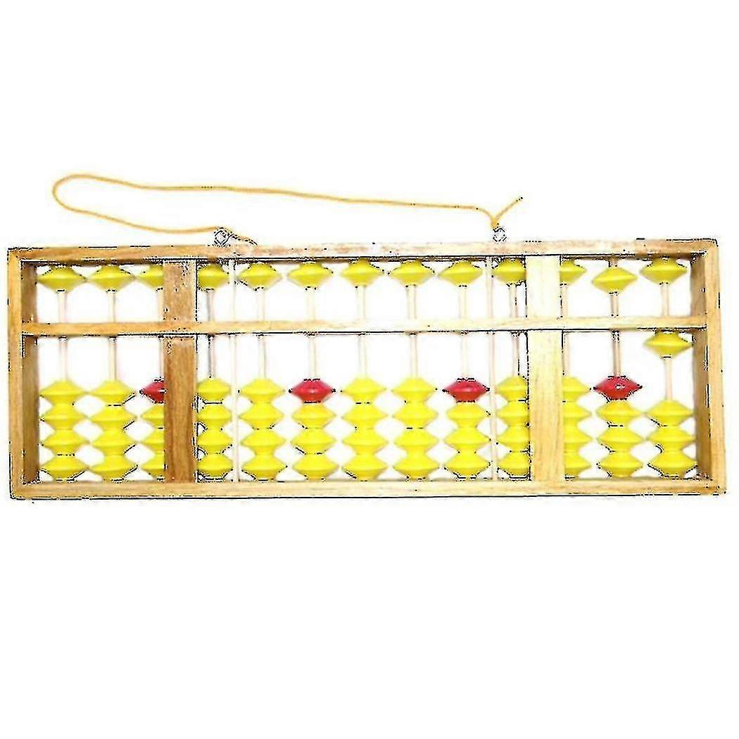 Chinese Abacus 13 Column - Wooden Soroban Tool for Mathematics Kids