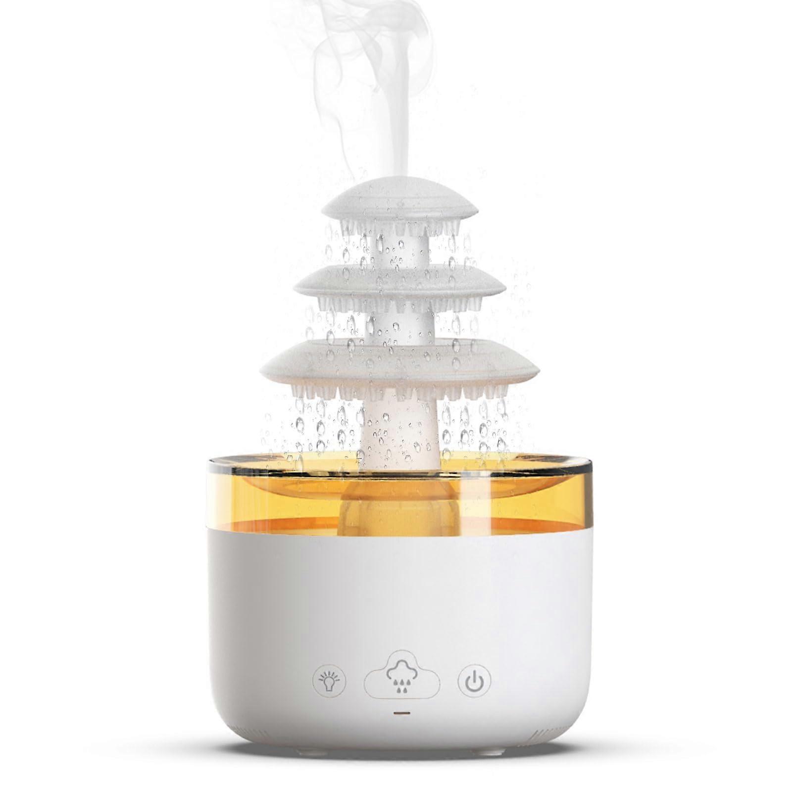 Cloud Rain Humidifier, Multi-layer Raindrop Aroma Diffuser Humidifiers with 7 Color Changing Lights, Water Drop Sound for Home Office Desktop